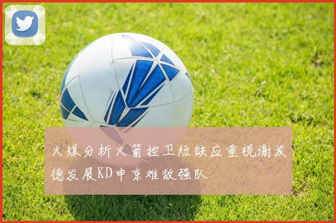 火媒分析火箭控卫短缺应重视谢泼德发展KD申京难敌强队